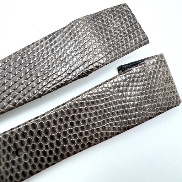 17mm Hirsch Brown Lizard Grain Leather Watch Band Gold Buckle Austria main image 6